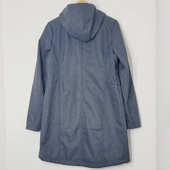 Thyme Maternity Charcoal Pockets Double Zip Hooded Jacket Adjustable Pregnancy M - Picture 4 of 16
